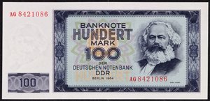 Een honderd mark bankbiljet, 1964