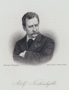 Adolf Erik Nordenskiold, Finse geoloog, mineralogist en poolonderzoeker (gravure)