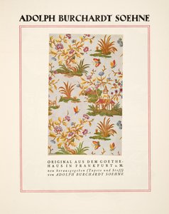 Advertentie voor Adolph Burchardt Soehne, uit Styl, pub.1922 (pochoirdruk) door German School