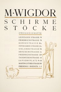 Advertentie voor M. Wigdor, Parapluzaken, uit Styl, pub.1922