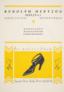 Advertentie voor Rudolph Hertzog Schoenen, uit Styl, uitgegeven 1922 door German School