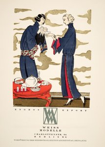 Advertentie voor "Weiss Modelle", uit Styl, pub.1922 (pochoirprint) door German School