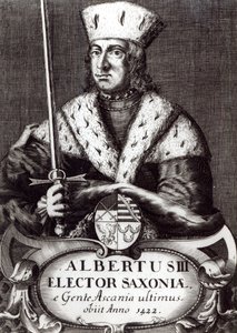 Albert III, laatste keurvorst van Saksen van de Ascaniër dynastie door German School