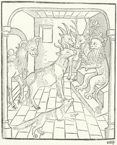 Een illustratie uit het Boek der Wijsheid (gravure) door German School