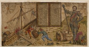 Een geïllustreerde broadside ter viering van Francis Drake