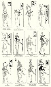 Oude Egyptische goden en godinnen door German School