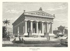 Oud-Griekse Tempel van Hera, Paestum, Italië, eerder ten onrechte gedacht te zijn gewijd aan Poseidon door German School