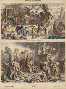 Oud Rome (gekleurde gravure) door German School