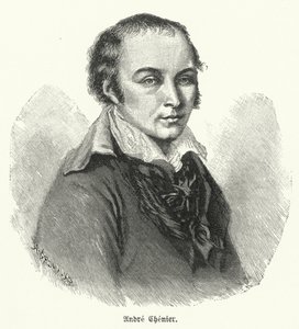 Andre Chenier, Franse dichter (litho) door German School