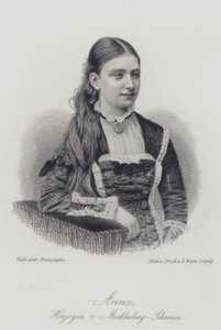 Anna, hertogin van Mecklenburg-Schwerin (gravure) door German School