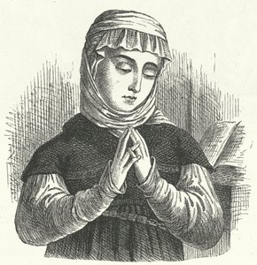 Anna Reinhard, vrouw van Huldrych Zwingli, leidende figuur in de Reformatie in Zwitserland (gravure) door German School