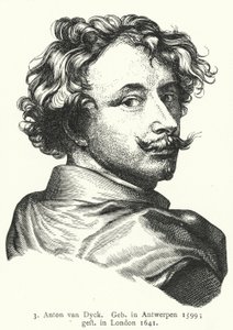 Anthony van Dyck, Vlaamse barokkunstenaar (gravure) door German School