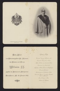 Banket ter ere van de verjaardag van Kaiser Wilhelm II van Duitsland, Frankfurt, 27 januari 1897 door German School