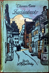 Boekomslag voor Buddenbrooks door Thomas Mann (1871-1950) gepubliceerd door S. Fischer, Berlijn, 1917