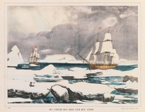 Britse poolonderzoeker Kapitein Ross expeditie naar Antarctica, gepubliceerd door J. Scholz, Mainz, tussen 1839-42