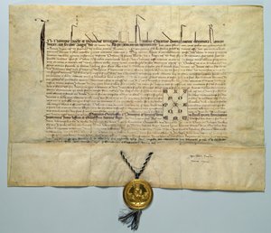Bul van Karel IV (1316-78) Heilige Roomse Keizer, 29 januari 1365 door German School