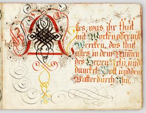 Calligrafisch manuscript, Augsburg, ca. 1720-30