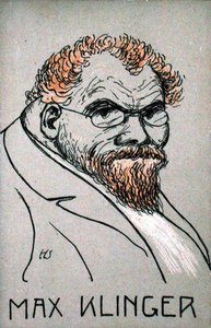 Karikatuur van Max Klinger (1857-1920) door German School