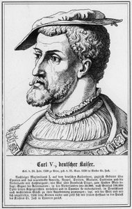 Karel V, Duitse Keizer (gravure) door German School