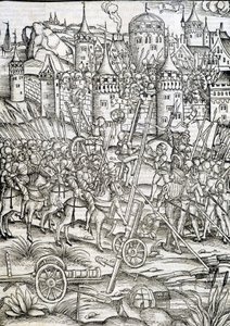 Beleg van Caseau fort - Gravure, Duitsland