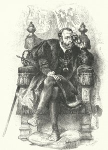 Karel V, Heilige Roomse Keizer (gravure) door German School