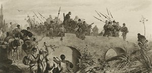 Karel V gaat naar Yuste (fotogravure)