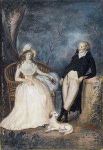 Charlotte von Stein en Johann Wolfgang von Goethe in gesprek door German School