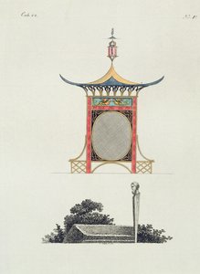 Chinese Tuinscherm, uit Recent New Ideas for the Garden, gepubliceerd 1779 door German School