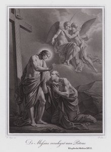 Christus verschijnt aan Petrus door German School