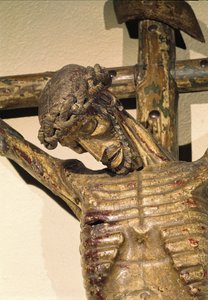 Christus aan het kruis, genaamd Le Devot Christ, 1307 (hout) (detail)