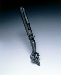 Gecombineerde radslot sleutel en poedermeter, ca. 1625-50