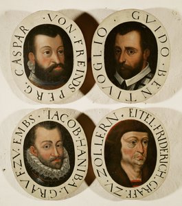 Bevelhebbers van de Dertigjarige Oorlog, Caspar von Freindsperg, Guido Bentivoglio, Jacob Hanibal graaf Embs ... door German School