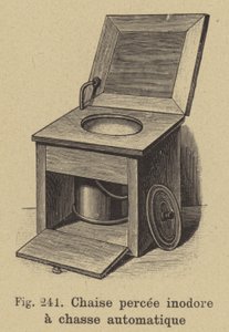 Commode met automatische spoeling