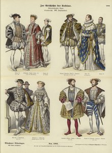 Kostuum van Franse royalty en adel, 16e eeuw