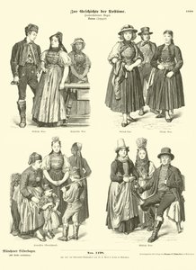 Kostuums uit Baden, Duitsland, 19e eeuw