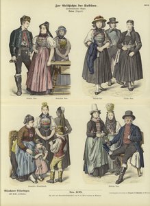 Kostuums uit Baden, Duitsland, 19e eeuw