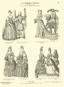 Kostuums van royalty en adel, late 17e en vroege 18e eeuw door German School