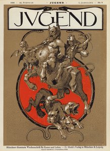 Omslagillustratie voor Jugend magazine, 1896 door German School