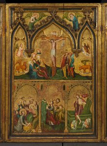 Kruisiging drieluik (voorheen bekend als het Estouteville drieluik) (middenpaneel), ca. 1374 door German School