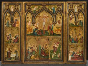 Kruisiging drieluik, ca.1374 door German School