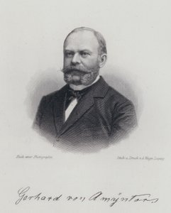 Dagobert von Gerhardt, Duitse soldaat, dichter en romanschrijver (gravure)