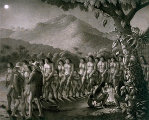Dans van de Puri-stam, illustratie uit de Atlas van een reis in Brazilië