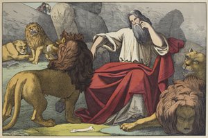 Daniël in de leeuwenkuil, illustratie uit L