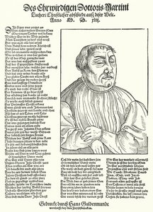 Dood van de Duitse protestantse hervormer Maarten Luther (gravure)