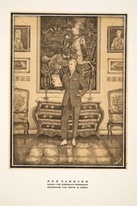 Der Sammler, advertentie voor herenmode door Hermann Hoffmann, uit Styl, pub.1922 (pochoirdruk)