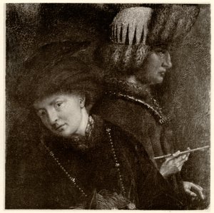 De broers Van Eyck, Hubert van Eyck (1366 - 1426), Jan van Eyck (1386 - 1440), 1884-90 (fototype)