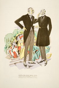 Diplomatieke thee, pakken door Fasskessel U. Muntmann, uit Styl, uitgegeven 1922