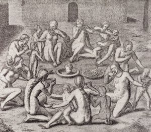 Het Eten van het Vlees van een Gevangene Volgens de Oude Historicus, uit Gottfried
