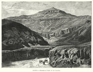 Ingang van de Vallei der Koningen, Egypte