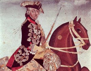 Ruiterportret van Koning Frederik de Grote van Pruisen (1712-86) door German School